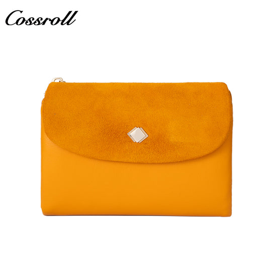 Women's wallet with multiple card slots, coin purse, suede surface, US dollar wallet