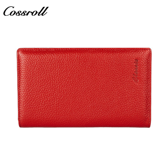 Genuine Leather Wallet Zipper Magnetic Buckle Women's Long Premium Sense Large Capacity Clutch Long Clip
