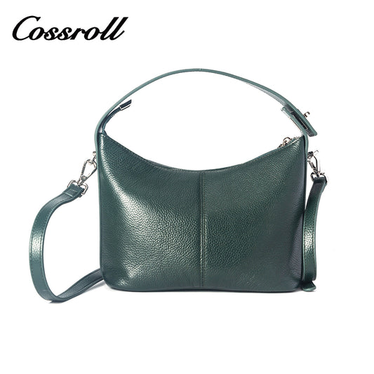 New women's cross body litchi pattern simple zipper handbag