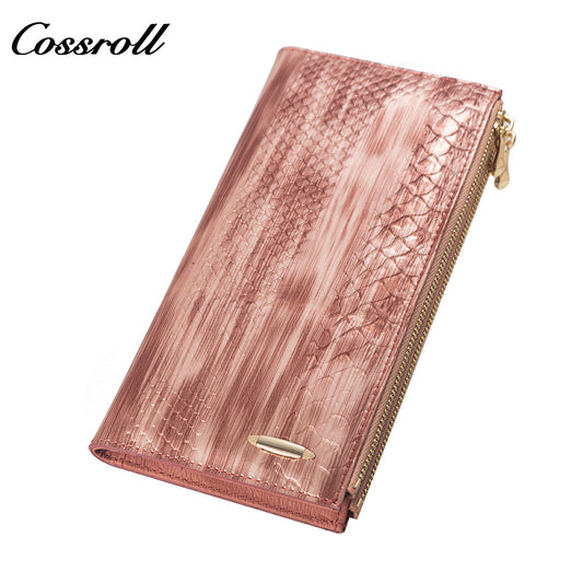 Best Selling Quality manufactory leather new wallet crocodile texture Genuine Leather