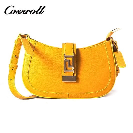 Leather women's bag 2024 summer new lychee texture bag niche underarm light luxury single shoulder crossbody bag