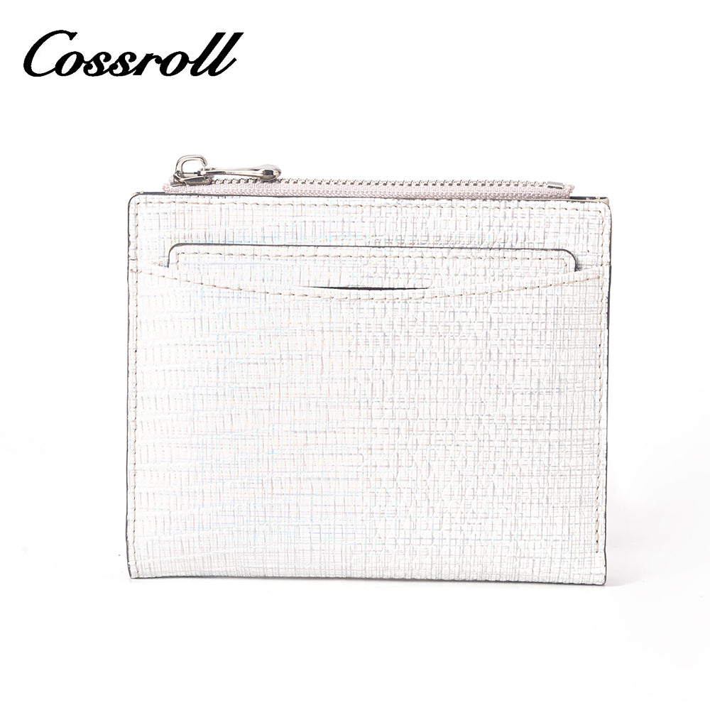 New Design short women's leather slim card wallet With High Quality