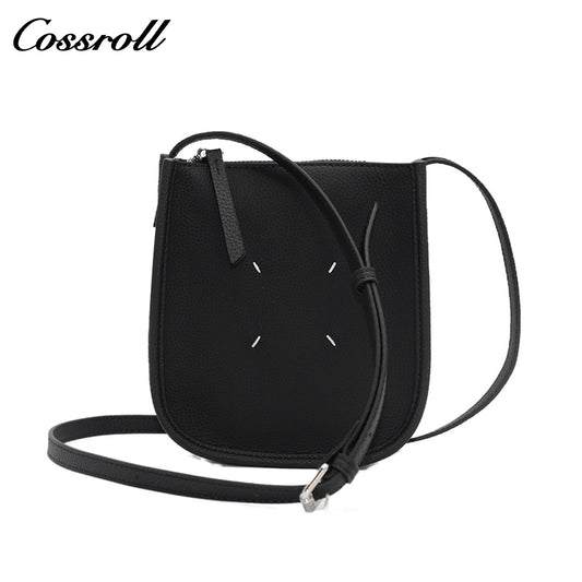 Head layer TOGO cowhide small square bag personality leisure senior texture leather crossbody bag niche hundred with cell phone bag