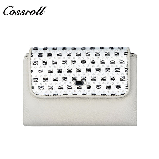 Fashion small perfume style leather short wallet light luxury carry large capacity multi-card women's wallet