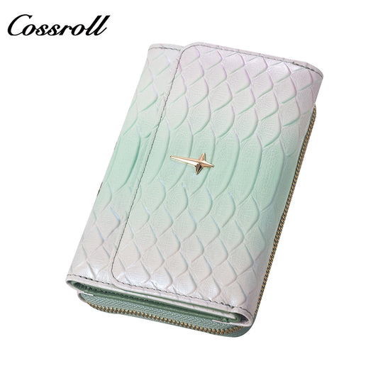 Factory Directly Supply Wallets for women crocodile texture patent leather
