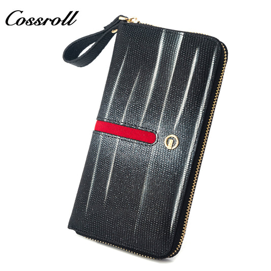 Most Popular best brand leather long wallet female Genuine Leather