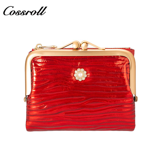 Best Selling leather luxury women small wallet Genuine Leather