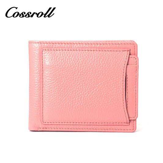 New Designlight red  women's bifold leather walletr With low Price