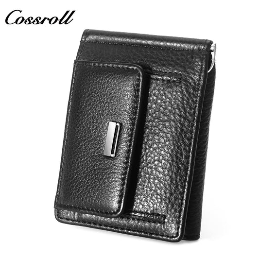 2024 New Genuine Leather Men's Wallet Short High-End Men's Wallet Best-Selling Style