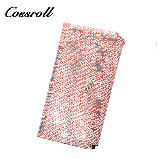 Manufacturers custom foreign trade new purse female leather short python wallet cowhide high-end wallet card bag certificate bag