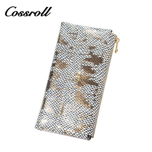 High-grade serpentine leather explosive purse Femininity 2024 large capacity purse