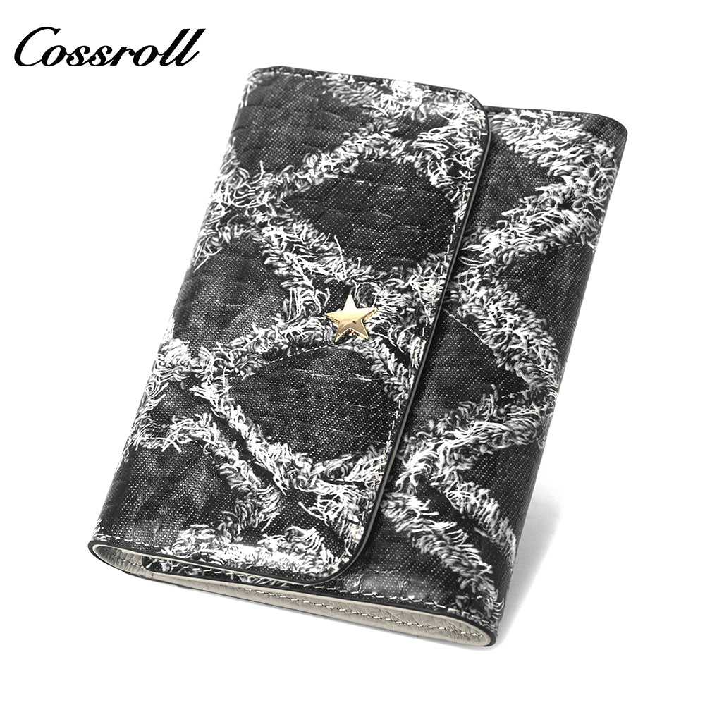 China Professional Customized luxury leather designer crocodile texture Genuine Leather