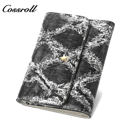 China Professional Customized luxury leather designer crocodile texture Genuine Leather