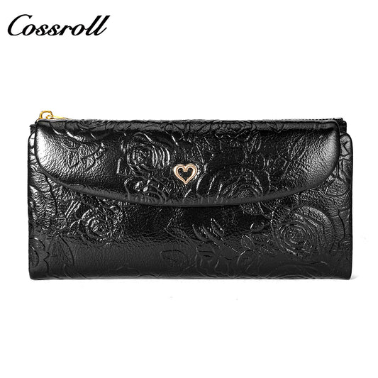 High Quality Cheap Price imperial leather geniune leather wallet Chinese vintage embossed purse