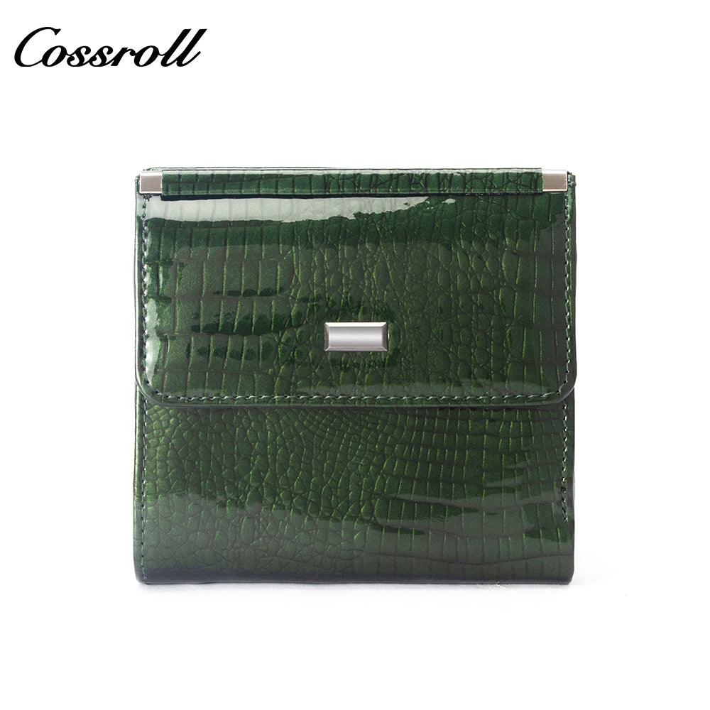 Customized Design ladies designer women wallet geniune leather wallet patent leather