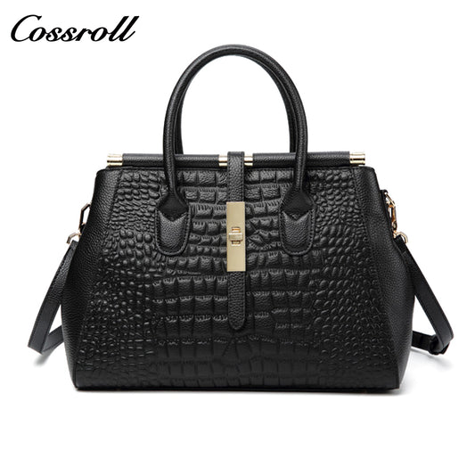 Leather all-in-one Ladies middle-aged Mom Tote Bag 2024 new fashion atmospheric head layer cowhide Handbag girl