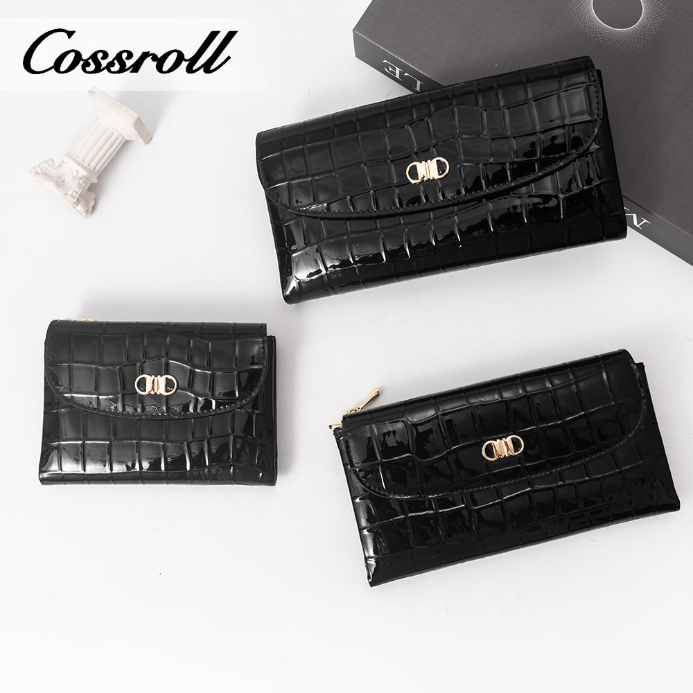 China Professional Customized luxury leather designer crocodile texture Genuine Leather
