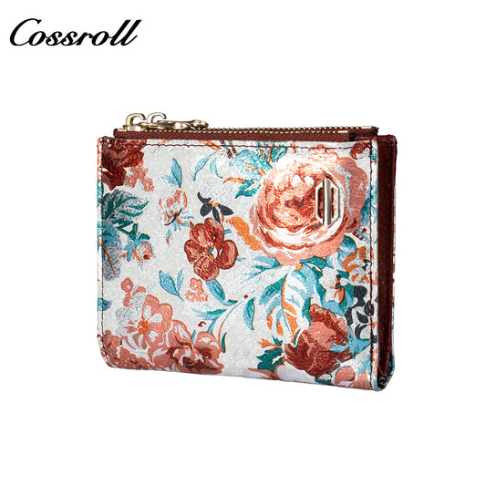 Chinese Style Double Zipper Card Wallet Coin Purse Women's Large Capacity Multi-Card Wallet