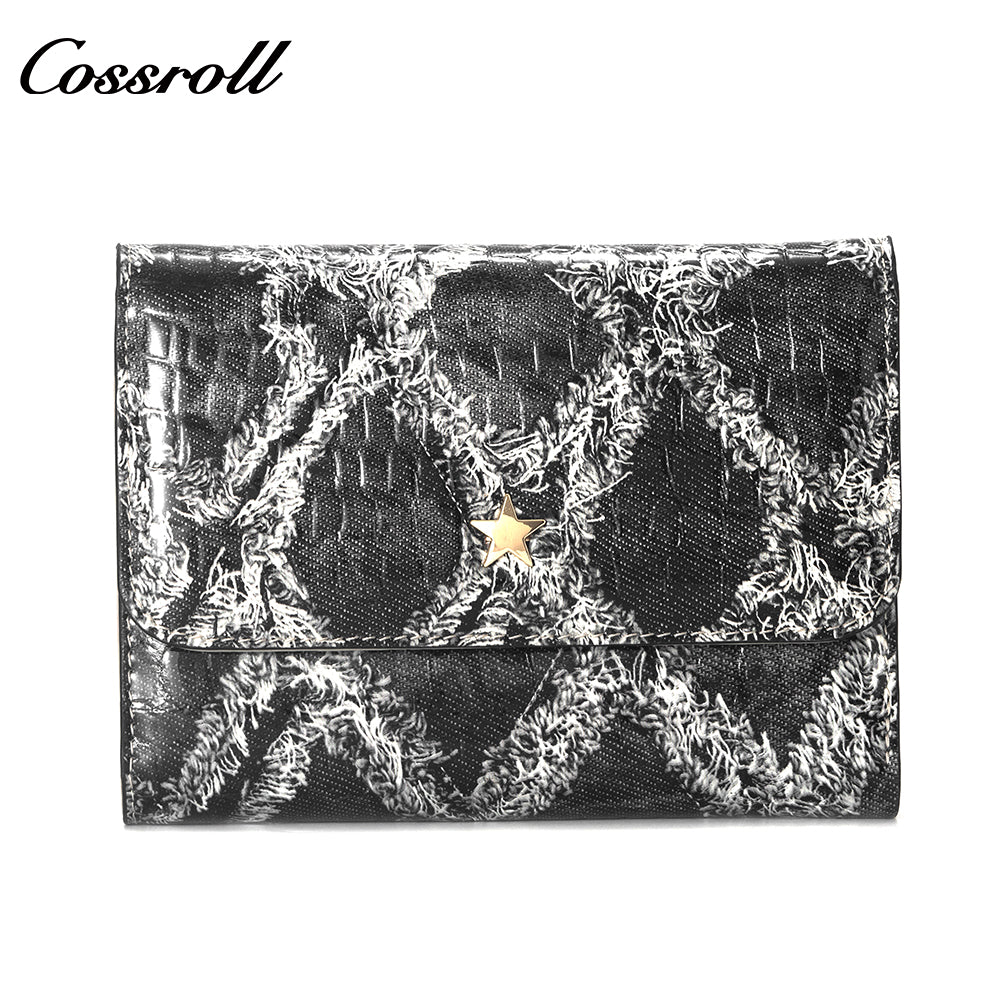 China Professional Customized luxury leather designer crocodile texture Genuine Leather