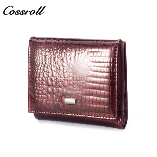 Customized High-End Leather Women's Wallets European market patent leather