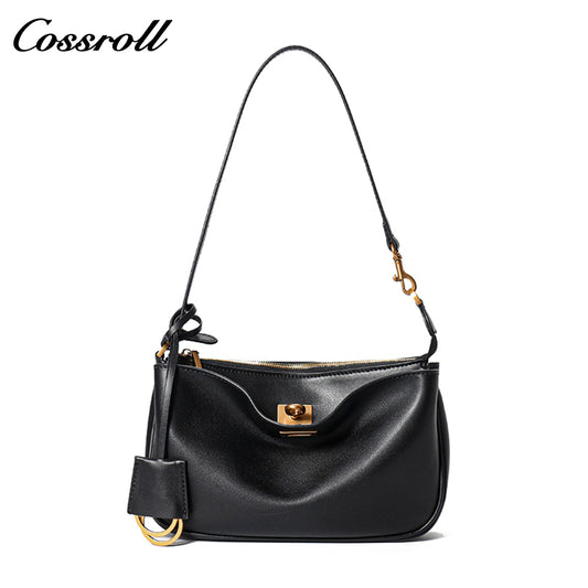 Crossbody Fashion Vegetable Tanned Leather rodeo Women's Bag Premium Feeling Hundred Underarm Bag Female New Commuter Shoulder Bag