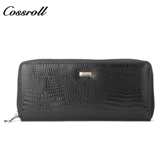 Wholesale High Quality ladies purse geniune leather wallet patent leather