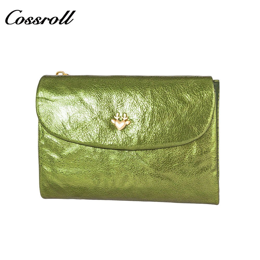 Genuine Leather Coin Purse Women's Head Layer Cowhide Compact Magnetic Buckle Zipper Wallet