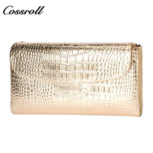 Factory Directly Supply Wallets for women crocodile texture patent leather