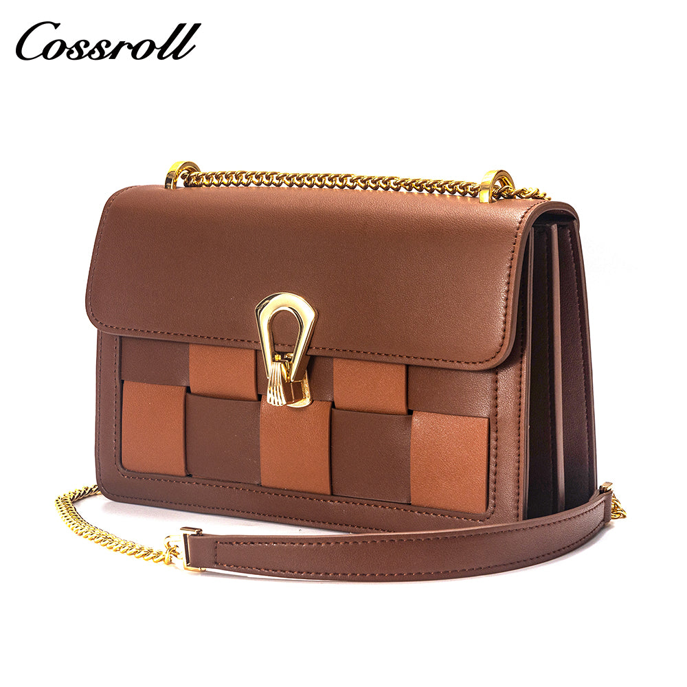 Best Selling Quality women's bag shoulder crossbody bag chain plaid small square bag woven casual women's bag best-selling style