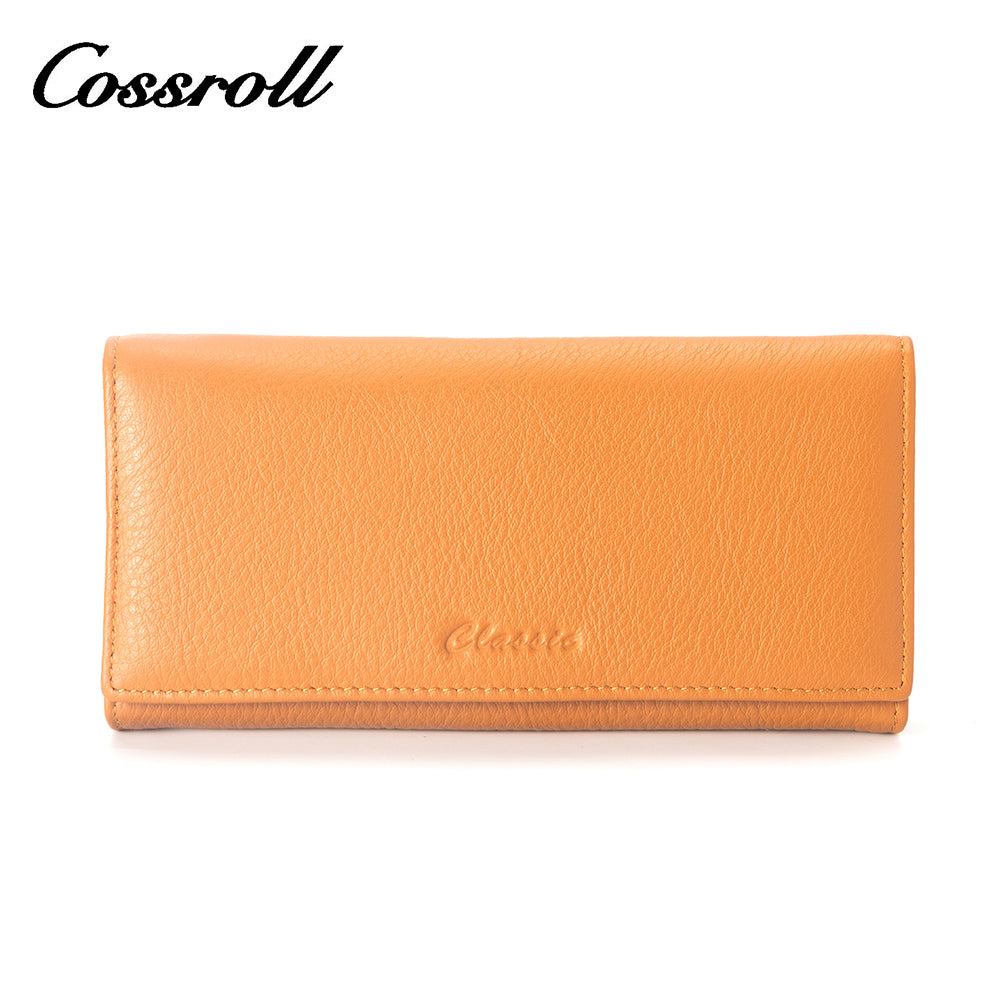 Women's long real wallet Slim Real Leather Credit Card Holder Clutch Wallets for Women