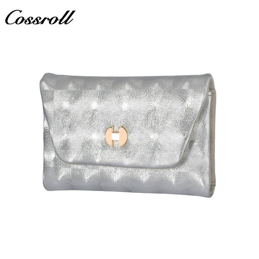 2024 fashion simple solid color texture small wallet summer coin purse