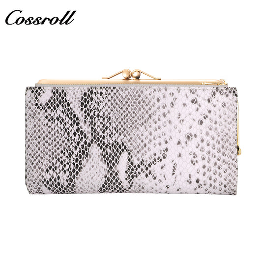 Multifunctional snake-skin wallet long wallet for women portable multi-card slot women's mobile phone wallet