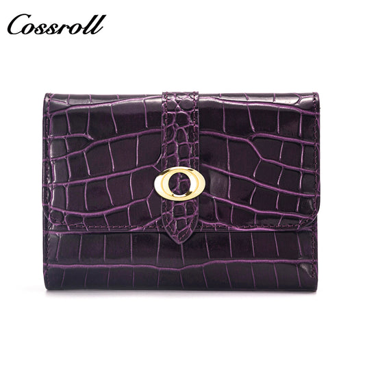High Quality Wholesale Custom Cheap luxury leather crocodile texture Genuine Leather