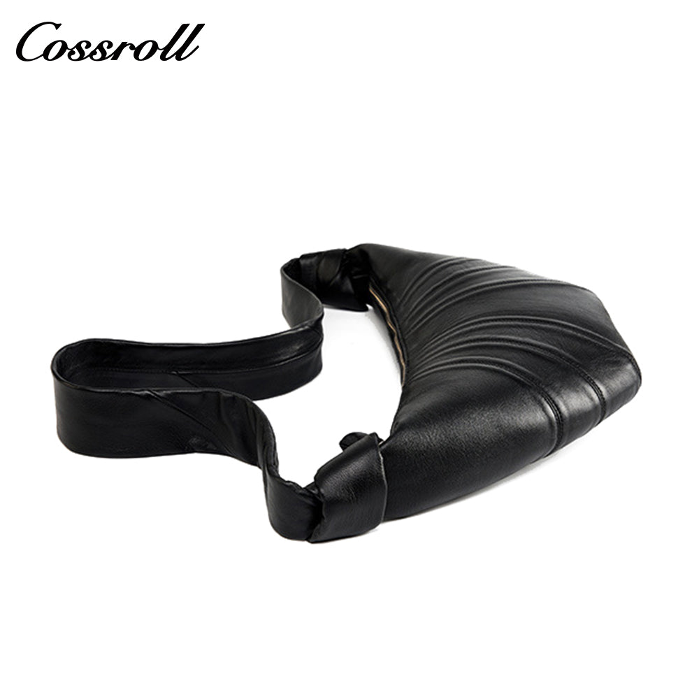 Coson croissant niche design sheepskin lazy dumpling bag leather women's bag tide crossbody bag