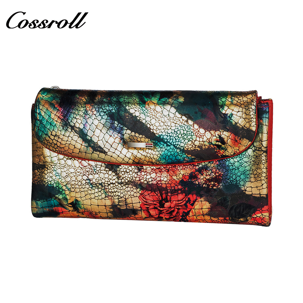Most Popular best brand leather long wallet female Genuine Leather