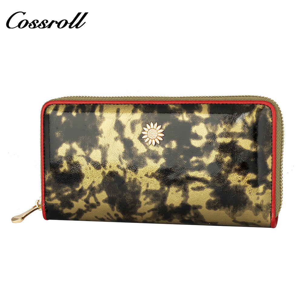Most Popular best brand leather long wallet female Genuine Leather