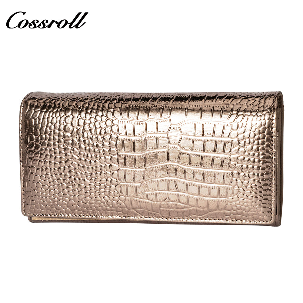 Most Selling Products cowhide wallet crocodile texture patent leather