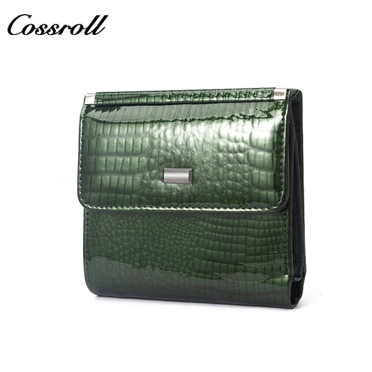 Customized Design ladies designer women wallet geniune leather wallet patent leather