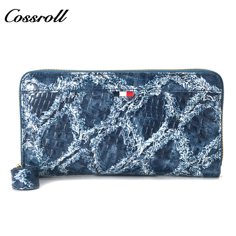Comfortable New Design green personalised crocodile texture Genuine Leather
