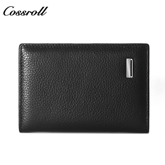 China Big Factory Good Price best quality genuine leather wallet Lychee leather
