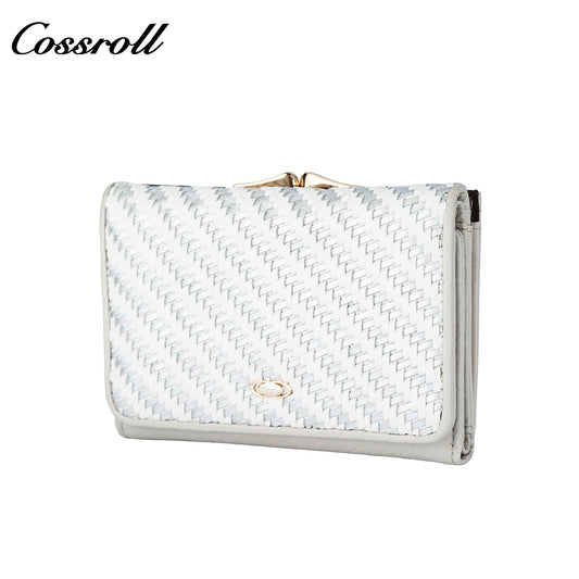 Premium sense of change purse ladies small wallet short buckle simple leather fashion clutch wallet light luxury new models