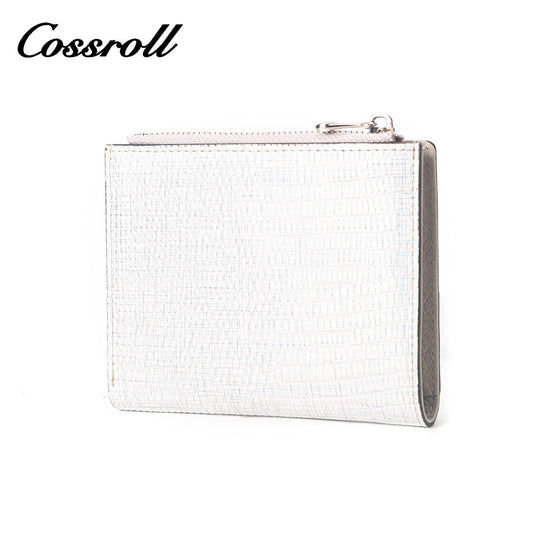 New Design short women's leather slim card wallet With High Quality