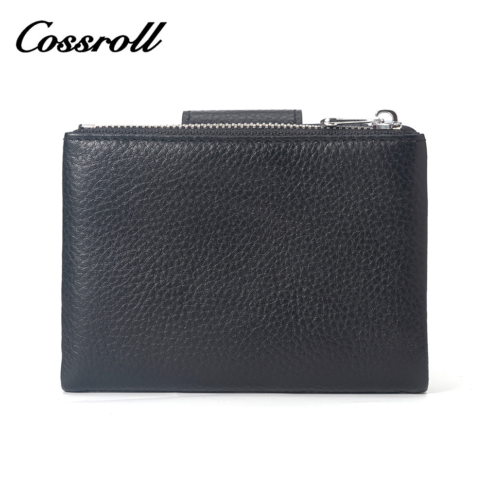 Hot Selling Bifold Leather black zipper Wallet For Men With Great Price