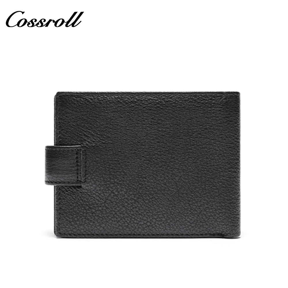 Cowhide short foreign trade head layer zipper buckle money clip new leather wallet change men's wallet