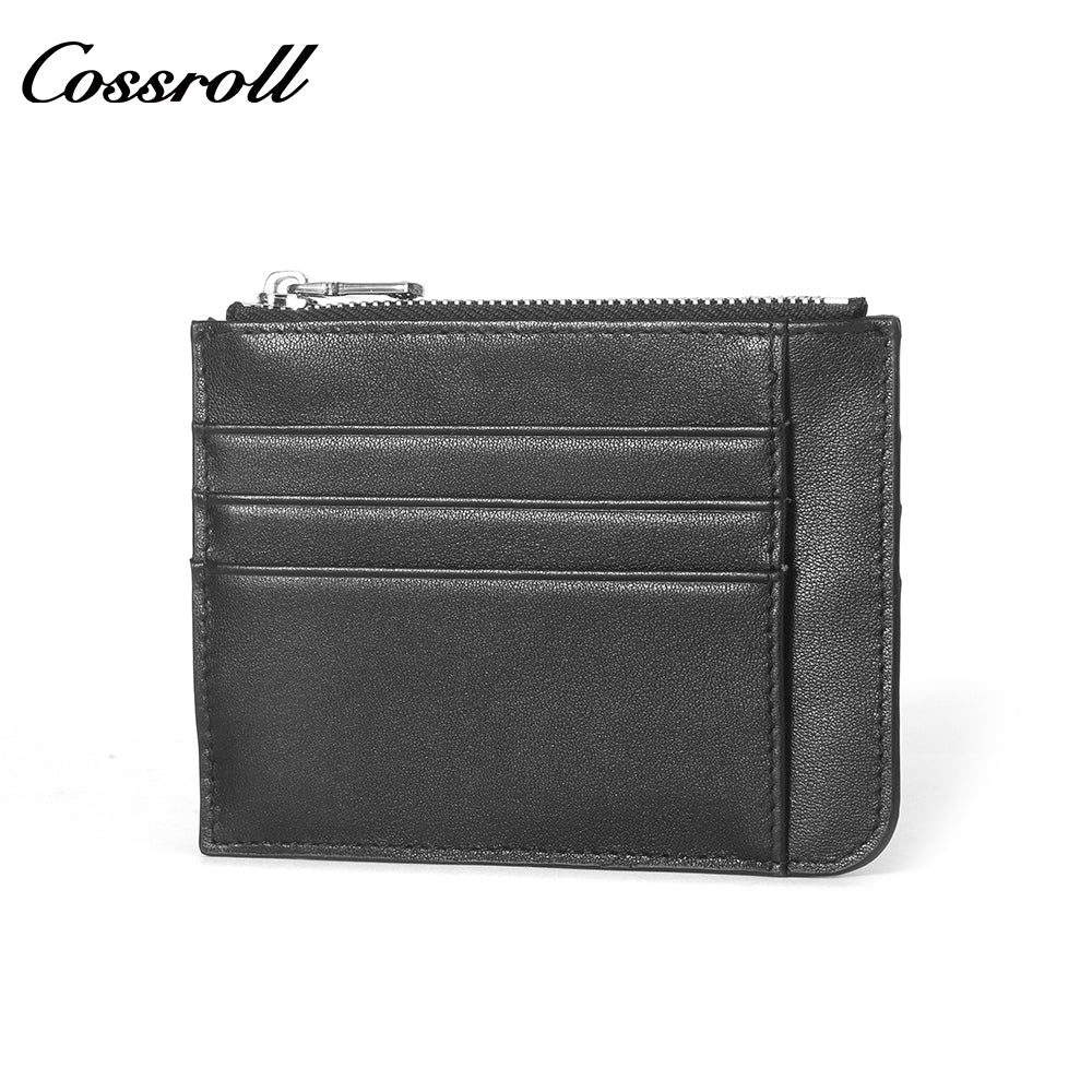 Online Shop Hot Selling high premium slim geniune leather Card wallet Lychee leather