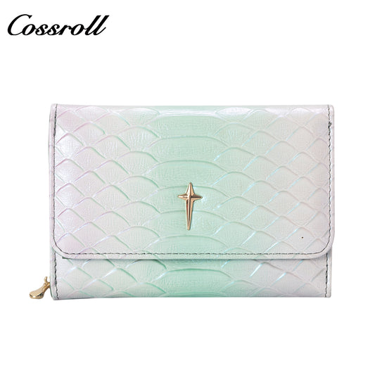 Factory Directly Supply Wallets for women crocodile texture patent leather