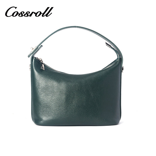 New women's cross body litchi pattern simple zipper handbag