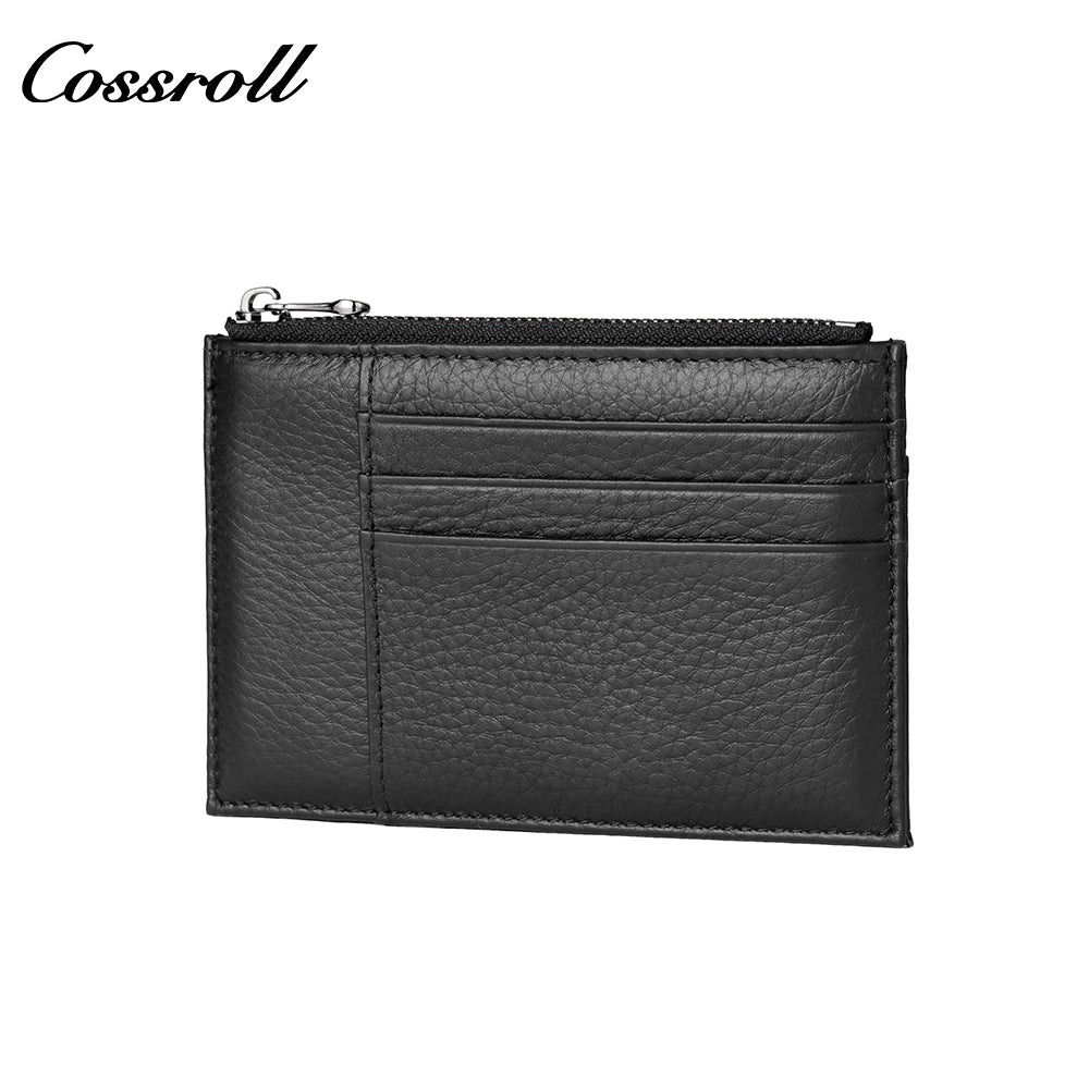 Amazon Ultra-thin Multi-card Slot Top Grain Cowhide Leather Women's Universal Multi-card Slot Wallet