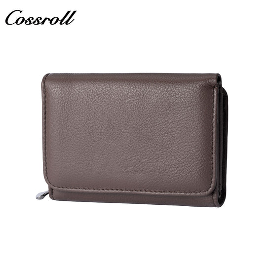 Short women's trifold wallet with large capacity new style multi-functional multiple card slots and coin pocket