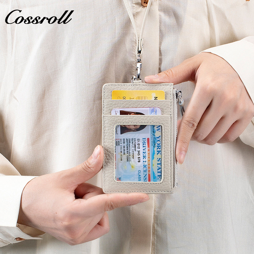 The first layer of cowhide Japanese multi-functional ultra-thin document card bag leather document bag